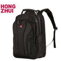 红缀 双肩包电脑包 商务多功能休闲旅行男女专业笔记本背包A1007 黑色