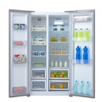 Midea美的 BCD-610WKM(E) 610升 对开门冰箱 风冷无霜 电脑控温 纤薄设计 节能静音(泰坦银)