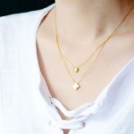 潮宏基 四叶草之恋 黄金锁骨链