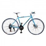 rockefeller洛克菲勒 700C 26寸三角架直把公路自行车 新款21速禧玛诺 双碟刹公路车 天空蓝