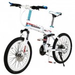 rockefeller洛克菲勒 R200 20寸禧玛诺变速折叠山地车 21速双碟刹双减震 白色