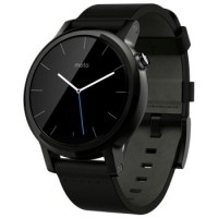 Motorola摩托罗拉 新一代 Moto 360智能手表 (42毫米高规格不锈钢 Horween真皮 黑色时尚经典男款)Moto 360二代