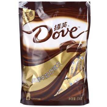 Dove德芙 丝滑牛奶巧克力(婚庆喜糖袋装)516g*2件 休闲零食品糖果