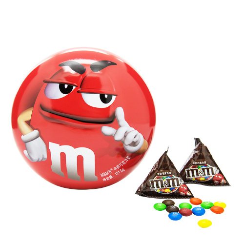M&M's 礼品豆脸牛奶巧克力豆(礼品装)121.5g
