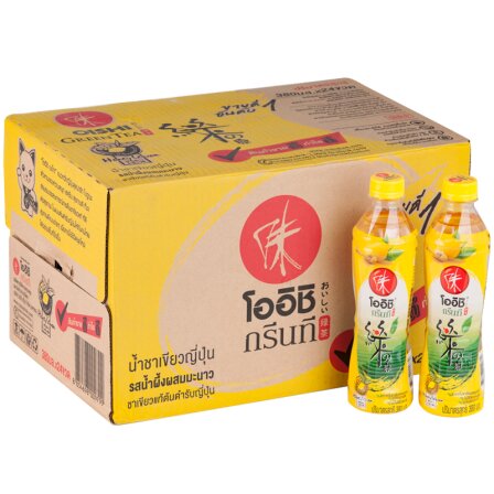 泰国进口 味之真Oishi 蜂蜜柠檬绿茶/箱 24x380ml