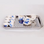 豹霖 不锈钢茶盘 功夫茶具套装 整套 茶海小号加厚茶托茶台托盘排水 13款可选