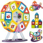 MAG-WISDOM 科博70件新组合套装 磁力片积木拼装拼插百变提拉玩具魔力片 3D立体教具儿童智力磁力建构片*2件