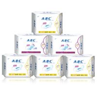 ABC 0.1cm超薄透气日用甜睡卫生巾组合6包(日32片+加长夜6片)