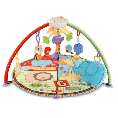 Fisher Price费雪 宝宝健身架爱心动物声光健身器玩具 0-18个月 T6339