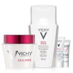 VICHY薇姿 理想焕白4件套(活采晚安面膜75ml+柔肤水100ml+洁面15ml+精华液3ml)法国进口