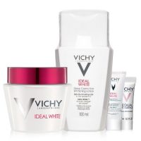 VICHY薇姿 理想焕白4件套(活采晚安面膜75ml+柔肤水100ml+洁面15ml+精华液3ml)法国进口