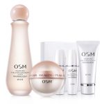 OSM欧诗漫 美白润颜护理组合3件套(洁面泡沫30g+柔肤水20g+净透乳20g+柔嫩霜50g)补水保湿