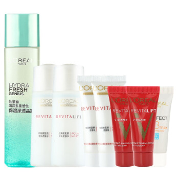 LOREAL欧莱雅 水润保湿套装(天才水+护肤旅行7件套)