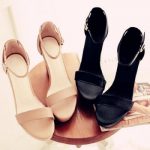 CAIZINI彩姿妮 2016新款露趾时尚OL鱼嘴鞋 一字扣粗跟宽跟显瘦凉鞋 2色可选