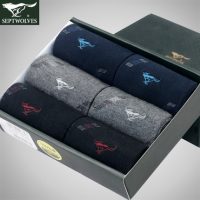 Septwolves七匹狼 夏季纯棉薄款男士棉袜子 防臭透气全棉中筒短袜男袜7双 多款可选