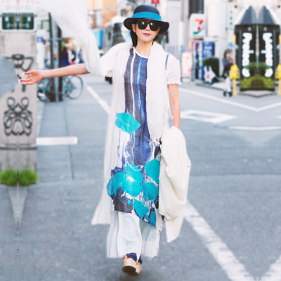 2016杨丽萍夏季新款复古文艺民族风雪纺连衣裙