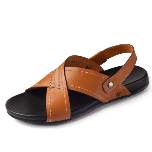 ADAMO RICCI 男士凉鞋 时尚舒适耐穿沙滩鞋 夹脚凉拖 两用真皮男凉鞋 QZ-S028