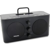PHILIPS飞利浦 AJ6200DBZ苹果iPhone6S/6Plus/5/5s充电器 音乐基座音响 家居音箱 时钟/FM收音机 黑色