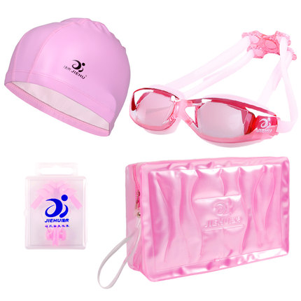 捷虎 泳镜 男女套装 泳镜 近视游泳眼镜 防水泳镜 泳包 鼻夹 耳塞 防雾游泳镜