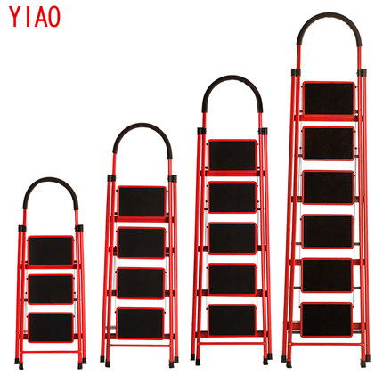 怡奥 家用折叠梯子 加厚加粗人字梯移动楼梯钢管梯扶梯
