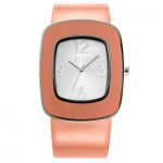 ELLE手表 复古拉丝方盘女表简约休闲百搭防水皮带石英表 EL20015S10C