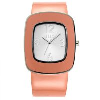 ELLE手表 复古拉丝方盘女表简约休闲百搭防水皮带石英表 EL20015S10C