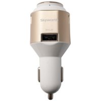 Skyworth创维 S30 负离子车载蓝牙耳机 金色 4.0蓝牙耳机 2.4A智能车充 内置负离子发生器 持久净化空气