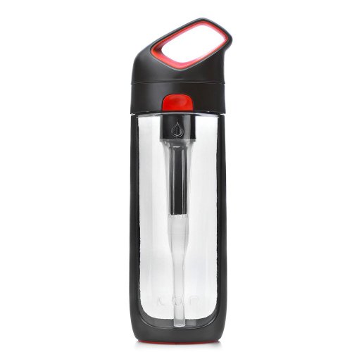 KOR 酷水 Kor Nava 泫爱杯 (升级版纯椰壳纤维滤芯吸管) 650ml 黑/红色