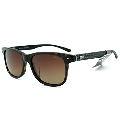 Levi's李维斯 男女款牛仔质感 偏光太阳镜驾驶镜 墨镜LS92038-C03P 亮琥珀色