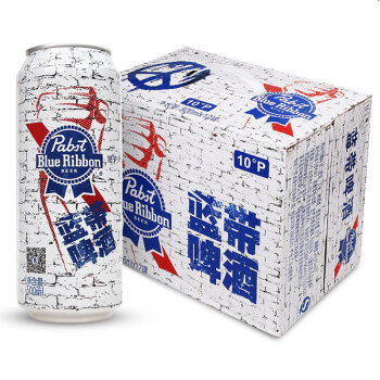 Blue Ribbon蓝带 啤酒 反战版10度500ML 1*12听手提整箱装*2