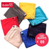 Baleno班尼路 裤子 纯棉纯色休闲裤五分裤 韩版青年修身男士短裤 6色可选