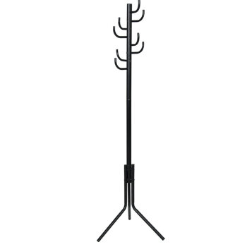 慧乐家 衣锦简约金属衣帽架 落地衣帽架 黑色 FNBK-22141-1