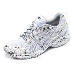 Asics亚瑟士 缓冲跑鞋透气舒适运动鞋小白鞋男款 T20XQ- 0001