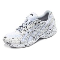 Asics亚瑟士 缓冲跑鞋透气舒适运动鞋小白鞋男款 T20XQ- 0001