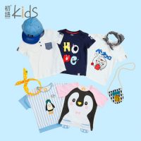 初语 2016夏季新款童装男童短袖t恤儿童圆领上衣 15款可选