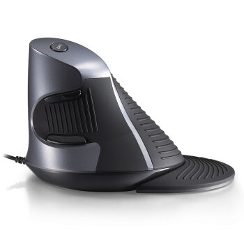 Delux多彩 M618 立·健 有线垂直鼠标 黑灰