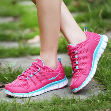 ERKE鸿星尔克 新款网面跑步鞋女鞋轻便运动鞋春夏季慢跑鞋女款网鞋