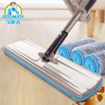 宝家洁 拖把免手洗平板拖把自挤式家用旋转木地板瓷砖懒人擦地拖布JY8720