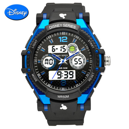 Disney迪士尼 DC-55027儿童手表防水夜光时尚运动电子表男女童中小学生米奇男童表