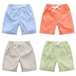 唐姿柔 儿童棉麻短裤2018夏装童装款宝宝中裤女童男童裤子五分裤热沙滩裤 多色可选