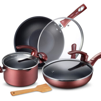 ASD爱仕达 金滟炒锅不粘锅具套装组合三件套EC03CTJ 含炒锅煎锅汤锅套锅