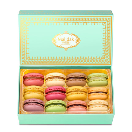 玛呖德 正宗法式手工马卡龙甜点西式糕点休闲零食品12枚甜品礼盒装