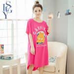 劳根鲨鱼 夏季宽松大码孕妇睡衣韩版女夏舒适短袖睡裙可爱休闲卡通家居服 8款可选