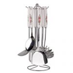 Tat silo辰香 厨房小件 不锈钢厨具 精品餐具套装 陶瓷柄厨具 韩式不锈钢餐具 7件套