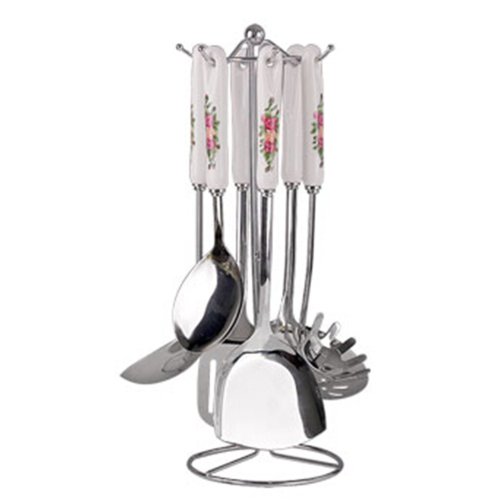 Tat silo辰香 厨房小件 不锈钢厨具 精品餐具套装 陶瓷柄厨具 韩式不锈钢餐具 7件套