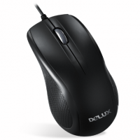 DELUX多彩 M388有线鼠标USB线长2米办公家用网吧静音光电台式笔记本