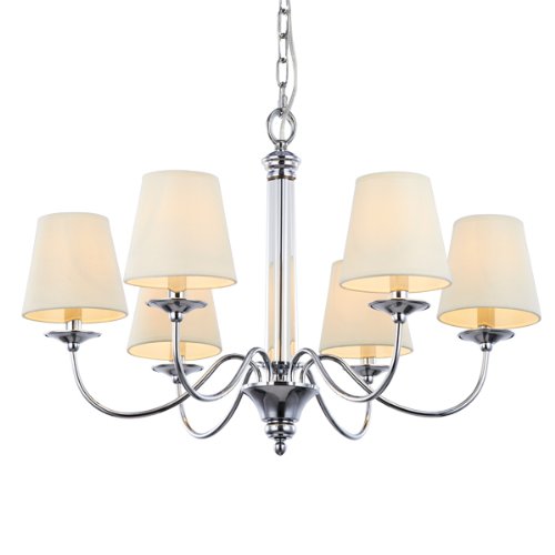 AOZZO 奥朵灯饰 简约客厅餐厅卧室欧式水晶灯吊灯 灯具照明CL10060/6(白色)