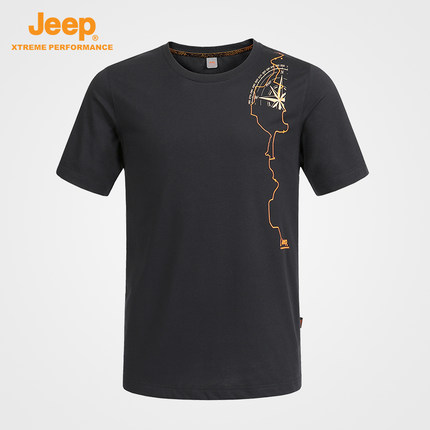 Jeep吉普 男式防晒短袖T恤 夏季新品圆领透气速干衣经典系列男装