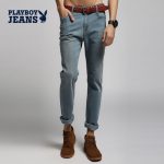 PLAYBOY花花公子 2016秋季男士牛仔裤 小脚低腰修身牛仔裤 弹力牛仔裤 2色可选