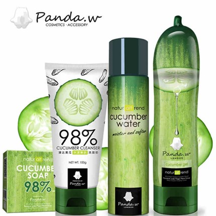 pandaw潘达 深层补水套装女爽肤水补水乳保湿护肤品化妆品 黄瓜清洁皂+爽肤水+黄瓜胶